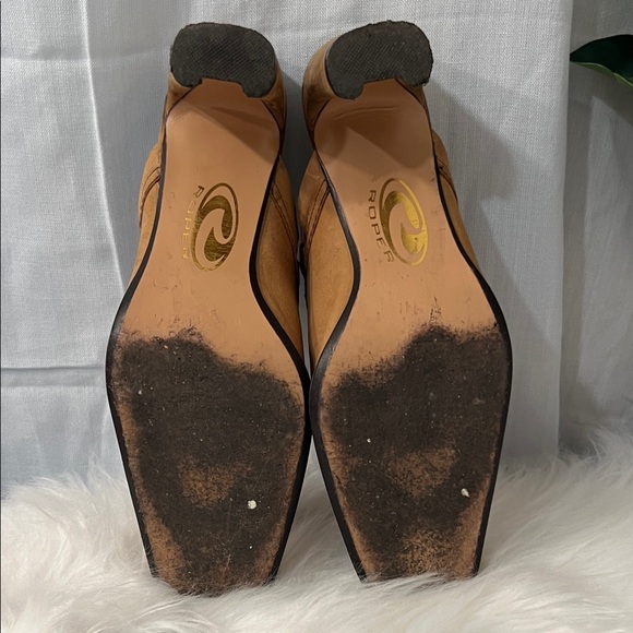 Roper Brown Embroidered Women's Mules - Picture 3 of 7
